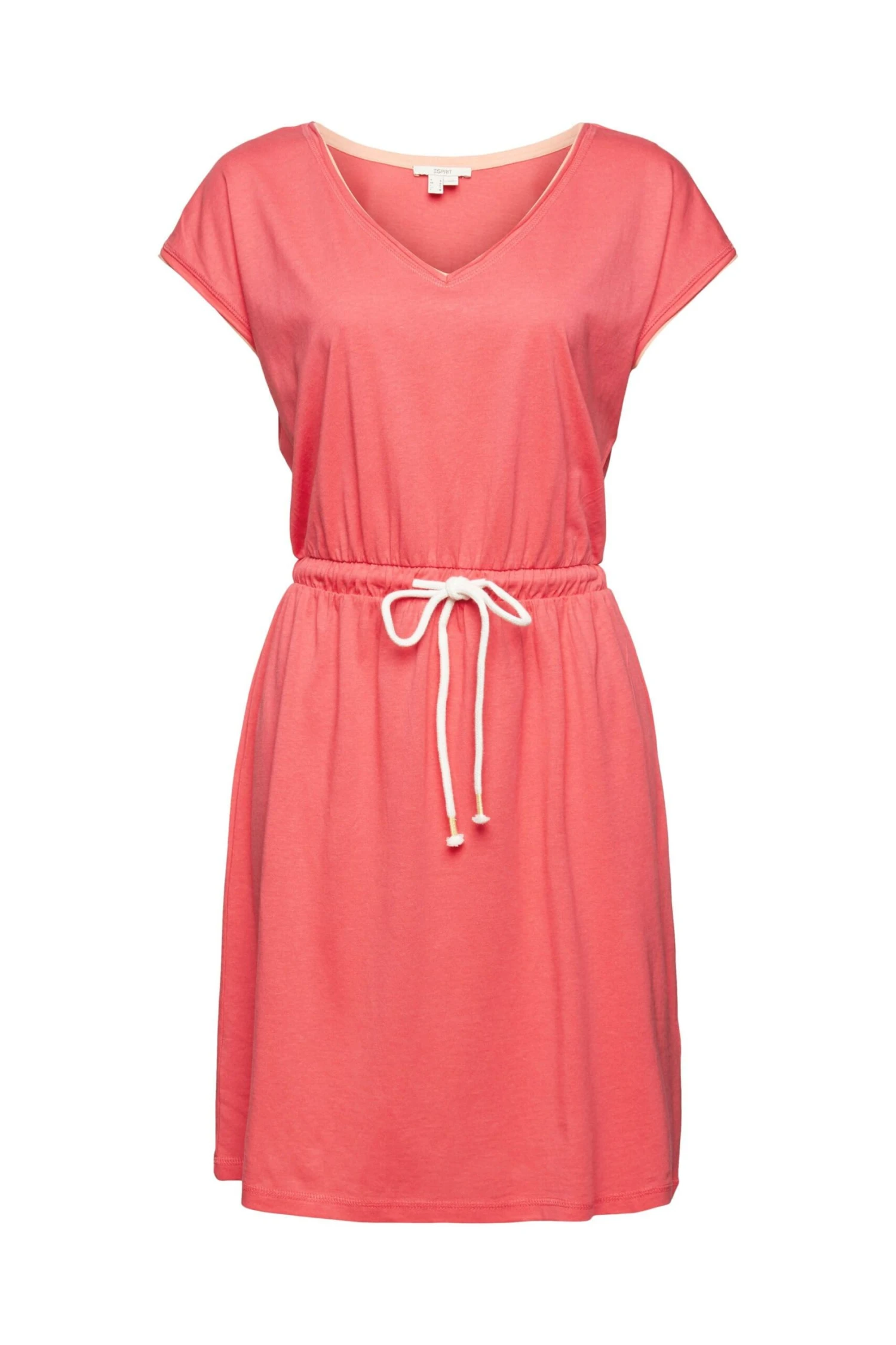 ESPRIT Kleid Knitted Midi Coral Red 1 ESPRIT Kleid Knitted Midi Coral Red