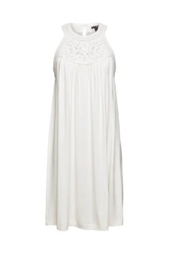 ESPRIT Kleid Mit Häkelspitze Off White