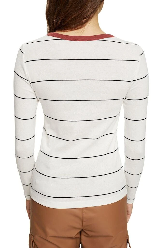 ESPRIT Langarmshirt In Off White 3 ESPRIT Langarmshirt In Off White - Image 3