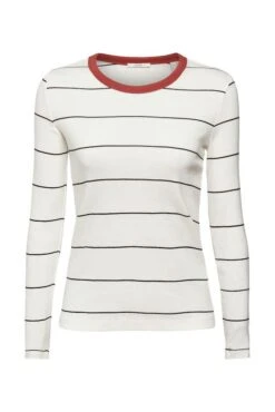 ESPRIT Langarmshirt In Off White
