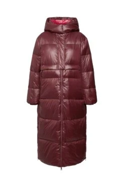 ESPRIT Langer Steppmantel Bordeaux Red