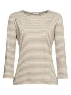 ESPRIT Longsleeve In Beige/ Weiß