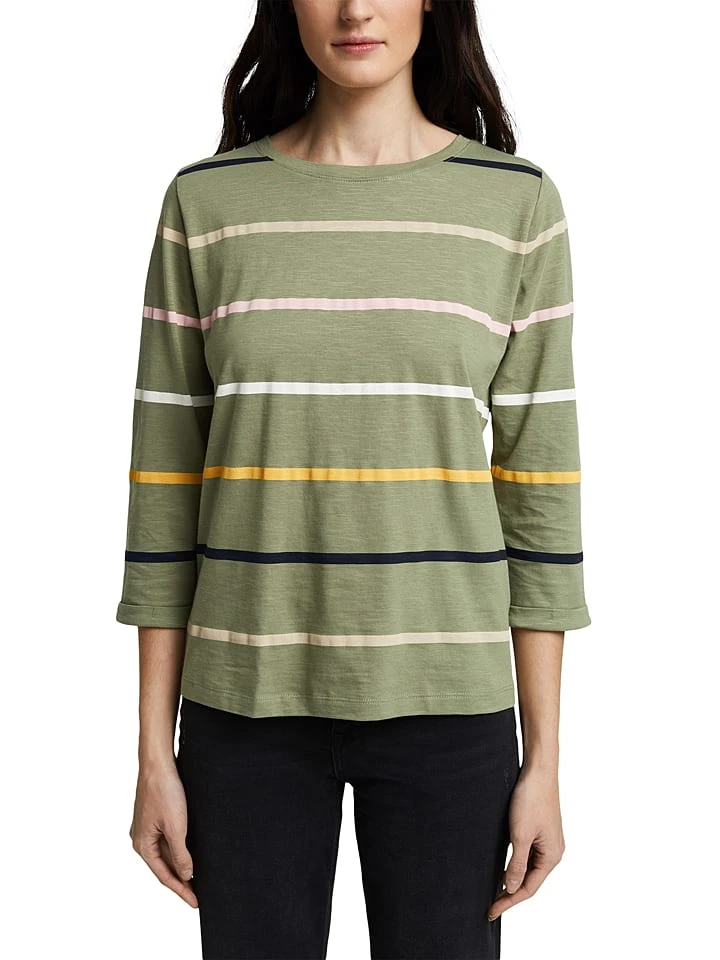ESPRIT Longsleeve In Khaki/ Bunt 2 ESPRIT Longsleeve In Khaki/ Bunt - Image 2