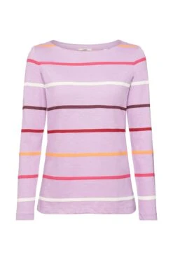 ESPRIT Longsleeve In Mehrfarbigem Streifendesign Lilac