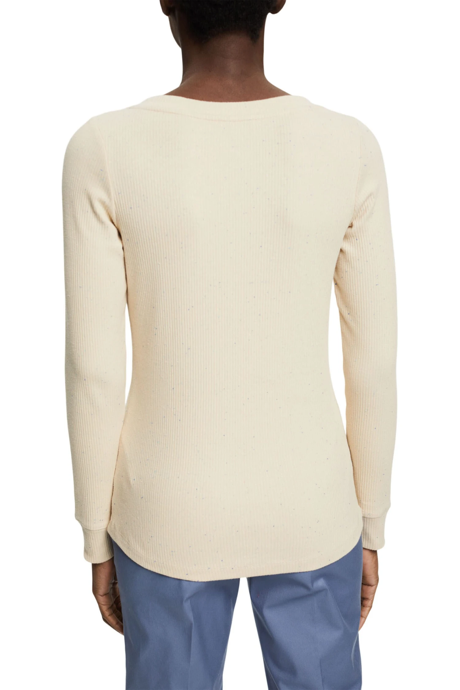 ESPRIT Longsleeve Mit Effektgarn Sand 3 ESPRIT Longsleeve Mit Effektgarn Sand - Image 3