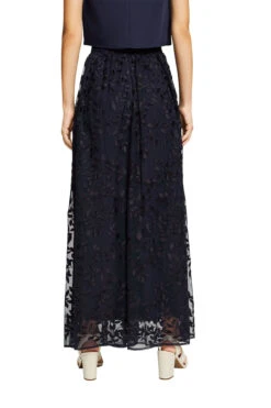 ESPRIT Maxirock Mit Blätter-Applikationen Navy -Esprit Verkauf esprit maxirock mit blatter applikationen navy 2