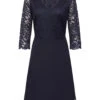 ESPRIT Midikleid Mit Spitze Navy