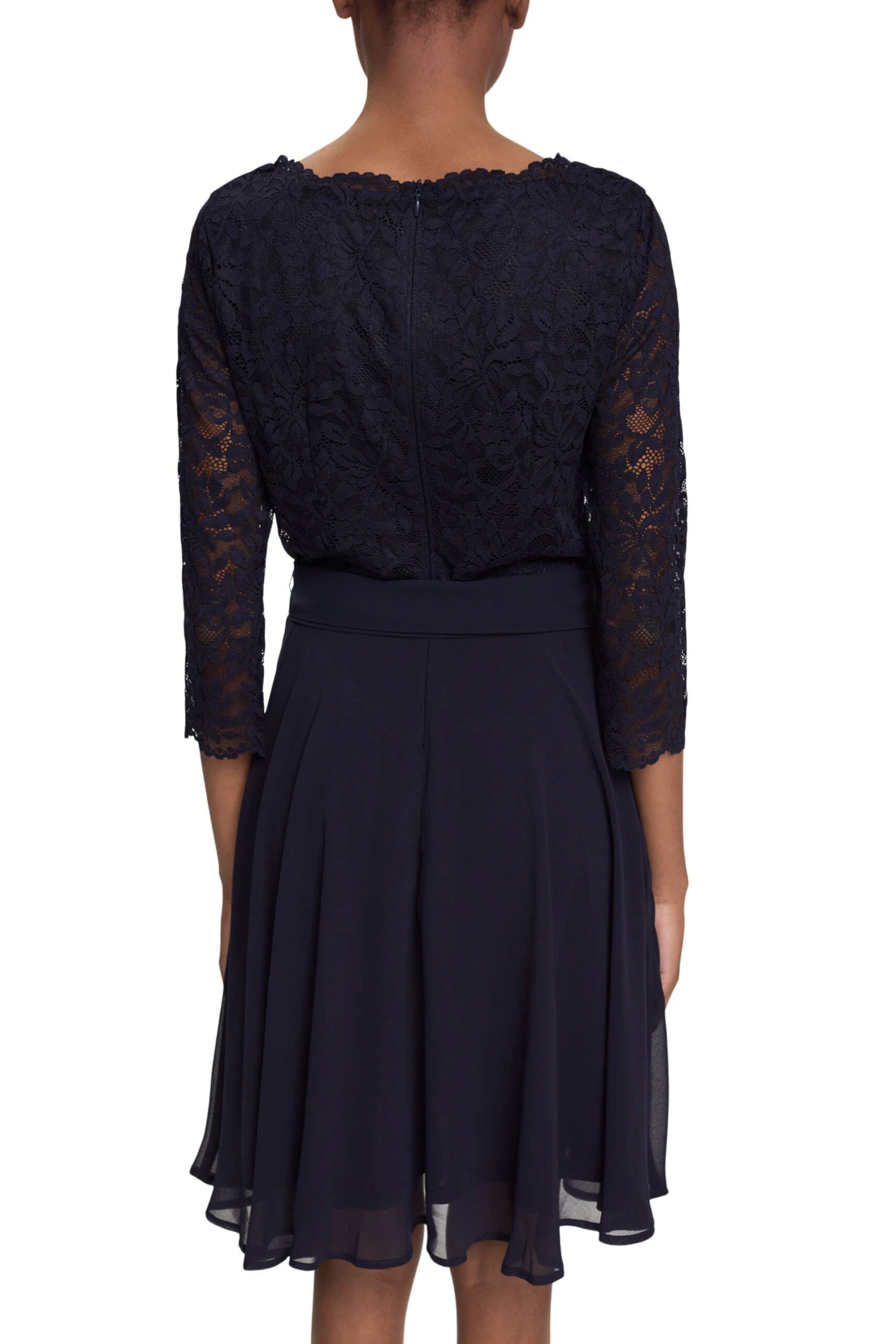 ESPRIT Midikleid Mit Spitze Navy 3 ESPRIT Midikleid Mit Spitze Navy - Image 3