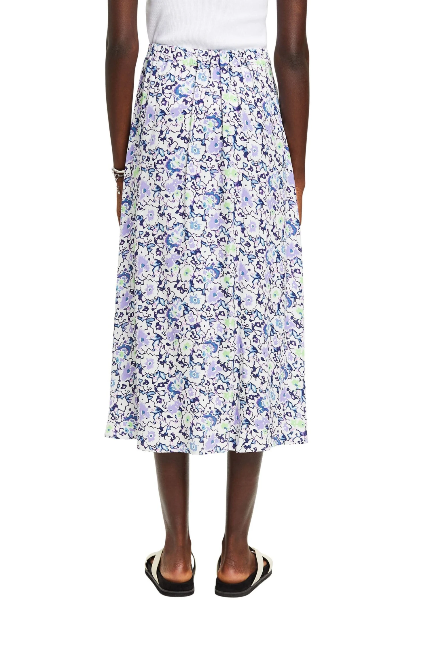 ESPRIT Midirock Mit Allover-Blumenmuster White 3 ESPRIT Midirock Mit Allover-Blumenmuster White - Image 3