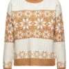 ESPRIT Pullover In Creme/ Hellbraun