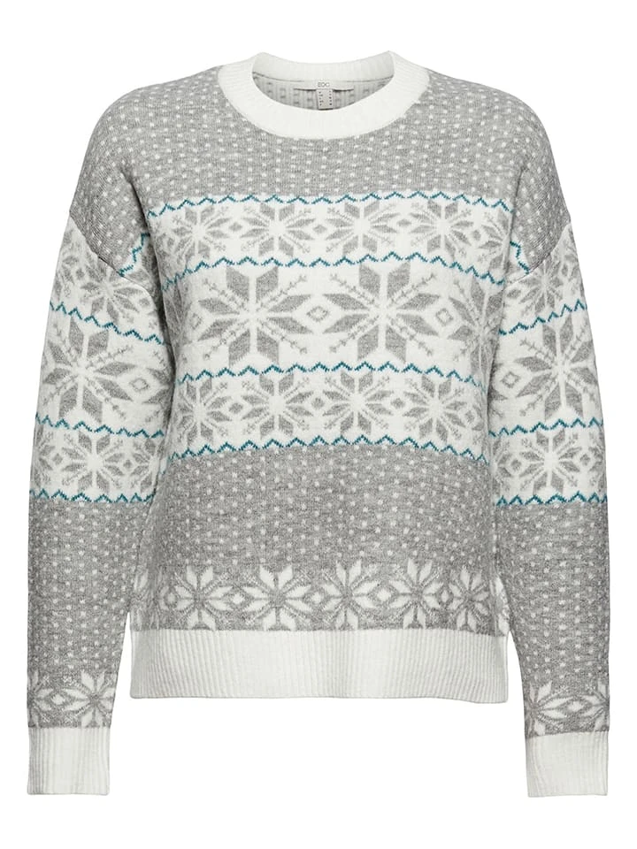 ESPRIT Pullover In Grau/ Weiß 1 ESPRIT Pullover In Grau/ Weiß