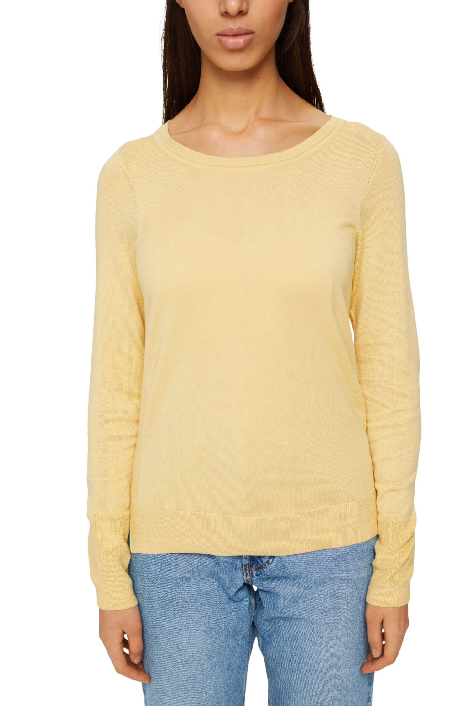 ESPRIT Pullover Mit Saum Dusty Yellow 2 ESPRIT Pullover Mit Saum Dusty Yellow - Image 2