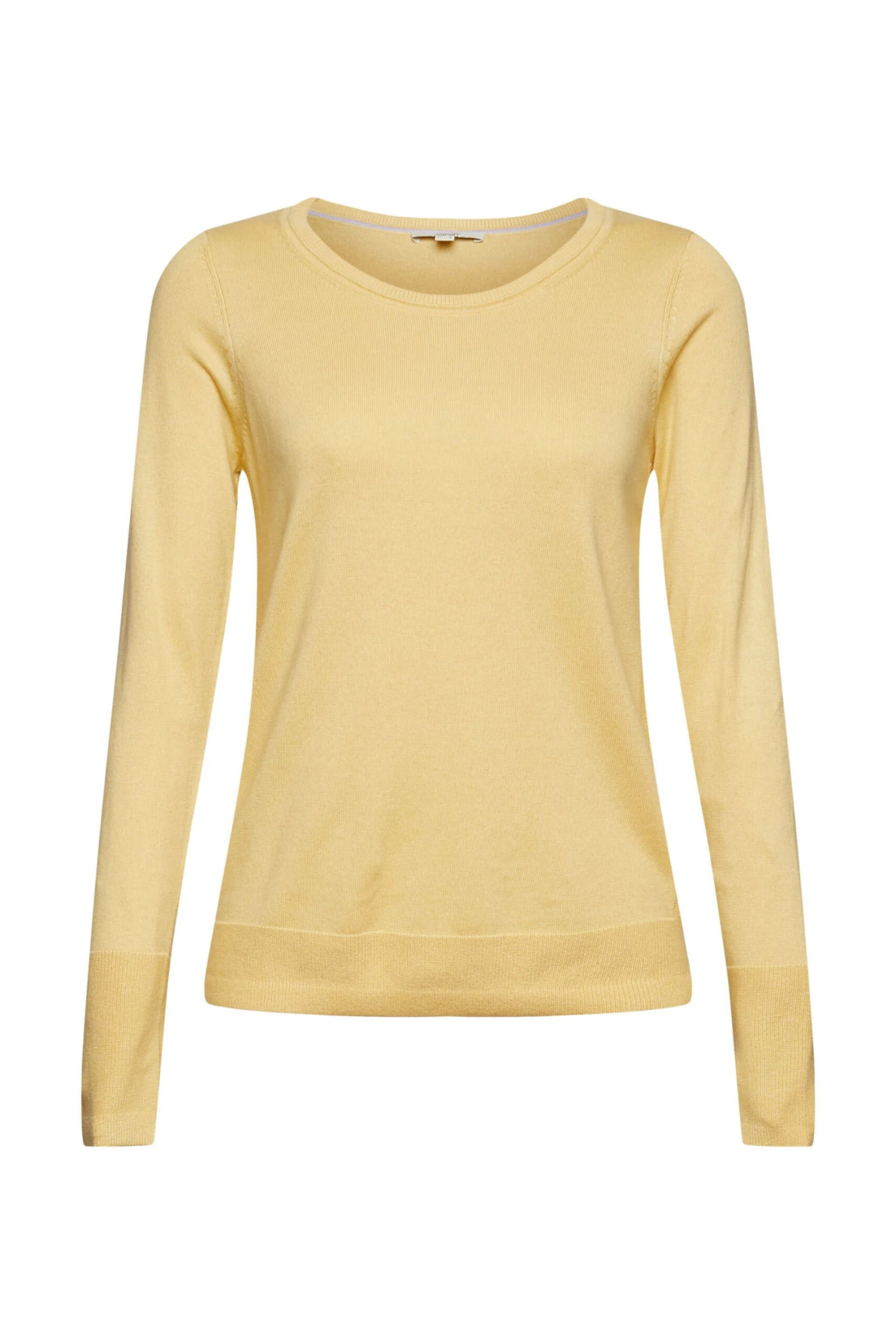 ESPRIT Pullover Mit Saum Dusty Yellow 1 ESPRIT Pullover Mit Saum Dusty Yellow