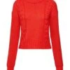 ESPRIT Pullover Mit Zopfstrick Red