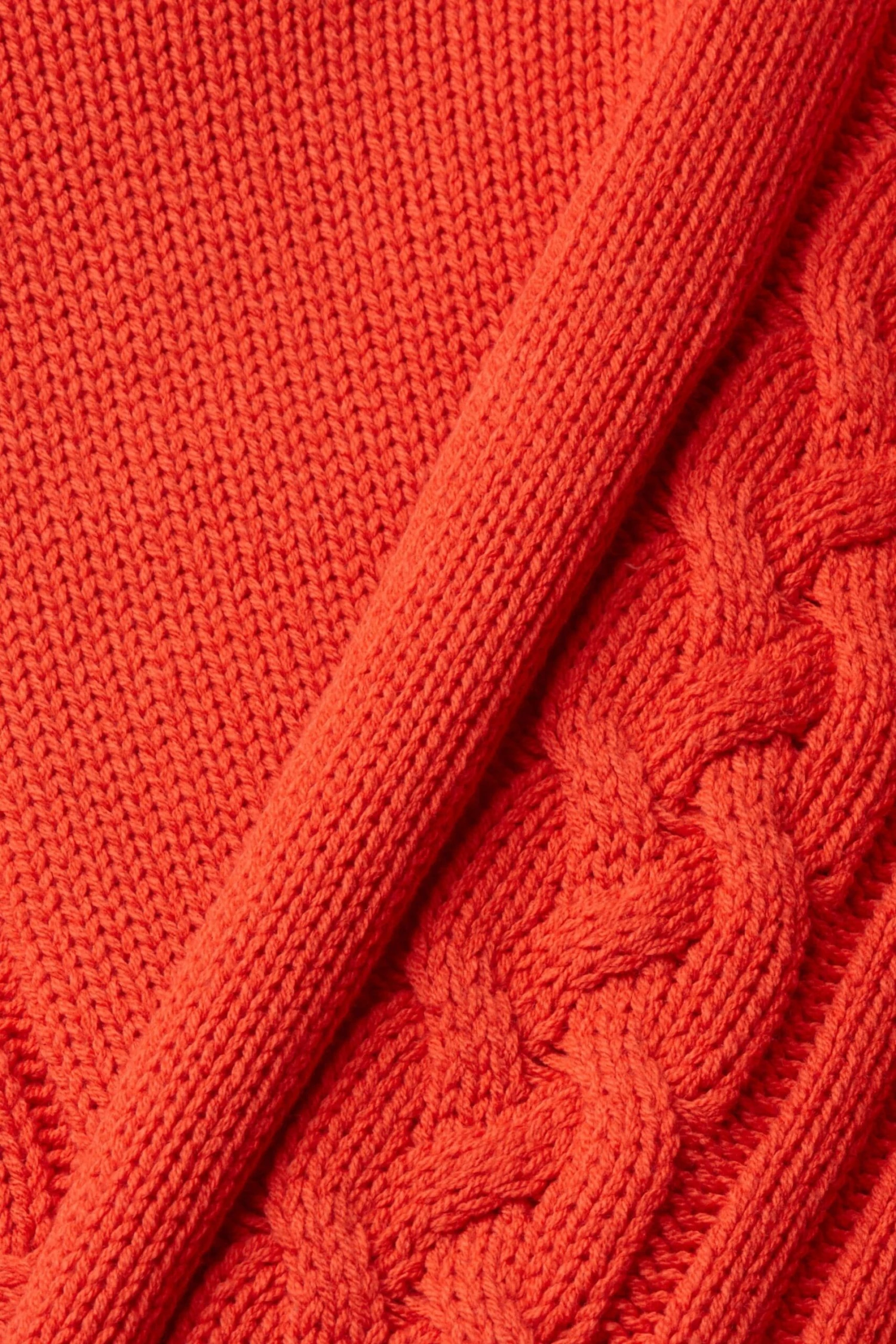 ESPRIT Pullover Mit Zopfstrick Red 4 ESPRIT Pullover Mit Zopfstrick Red - Image 4
