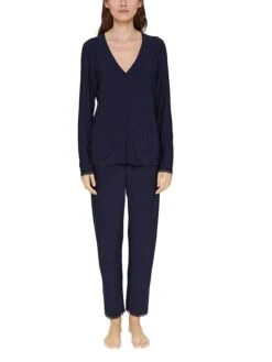 ESPRIT Pyjama In Dunkelblau