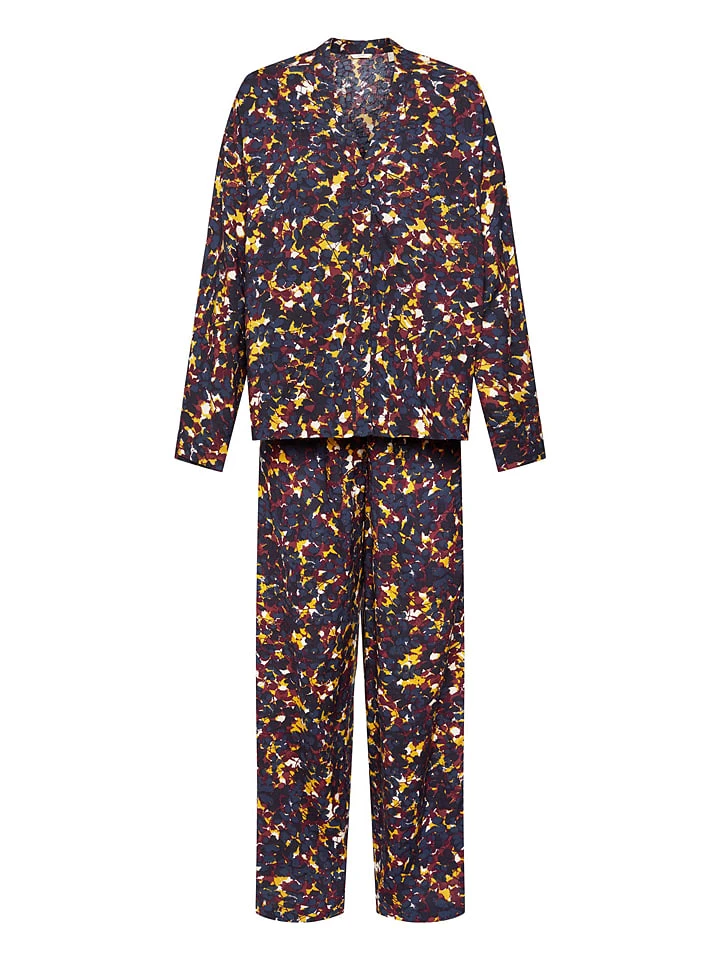 ESPRIT Pyjama In Dunkelblau/ Bordeaux 2 ESPRIT Pyjama In Dunkelblau/ Bordeaux - Image 2