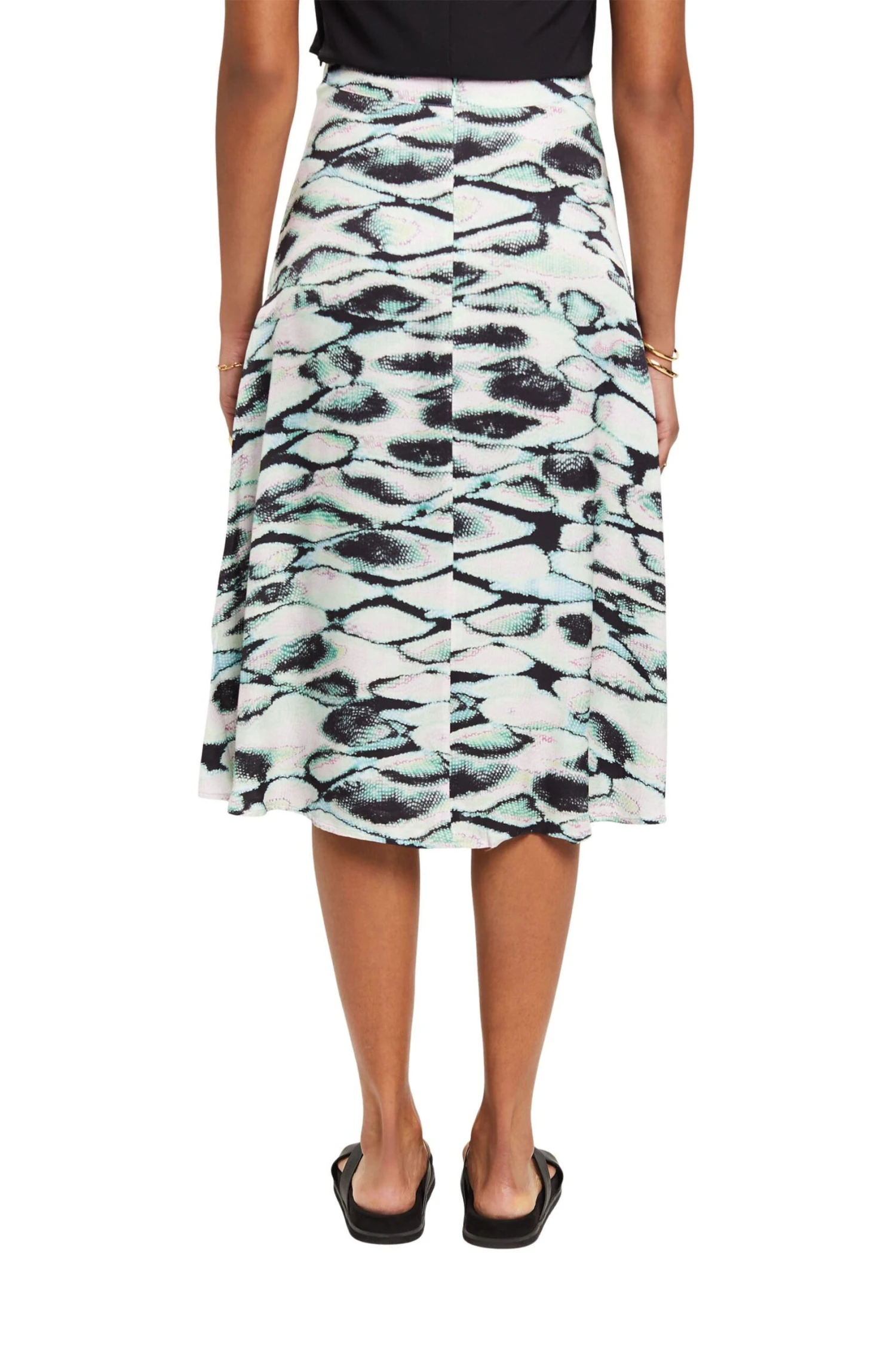 ESPRIT Satinrock Mit Allover-Print Emerald Green 3 ESPRIT Satinrock Mit Allover-Print Emerald Green - Image 3