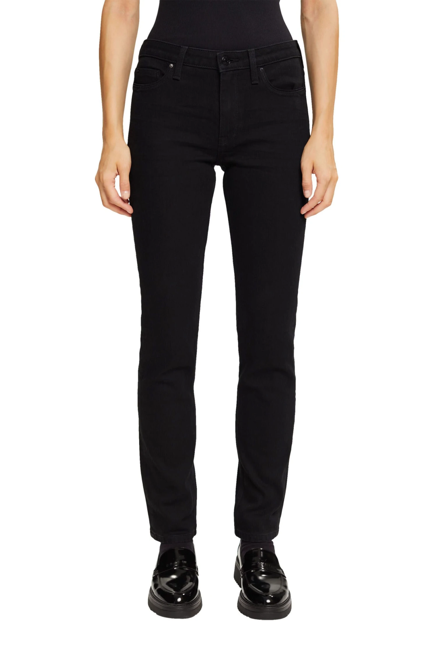 ESPRIT Straight Leg Jeans Black Rinse 2 ESPRIT Straight Leg Jeans Black Rinse - Image 2