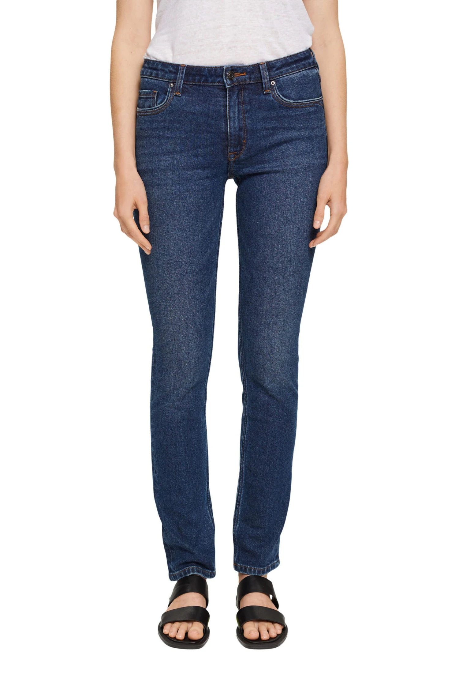 ESPRIT Straight Leg Jeans Blue Dark Washed 2 ESPRIT Straight Leg Jeans Blue Dark Washed - Image 2