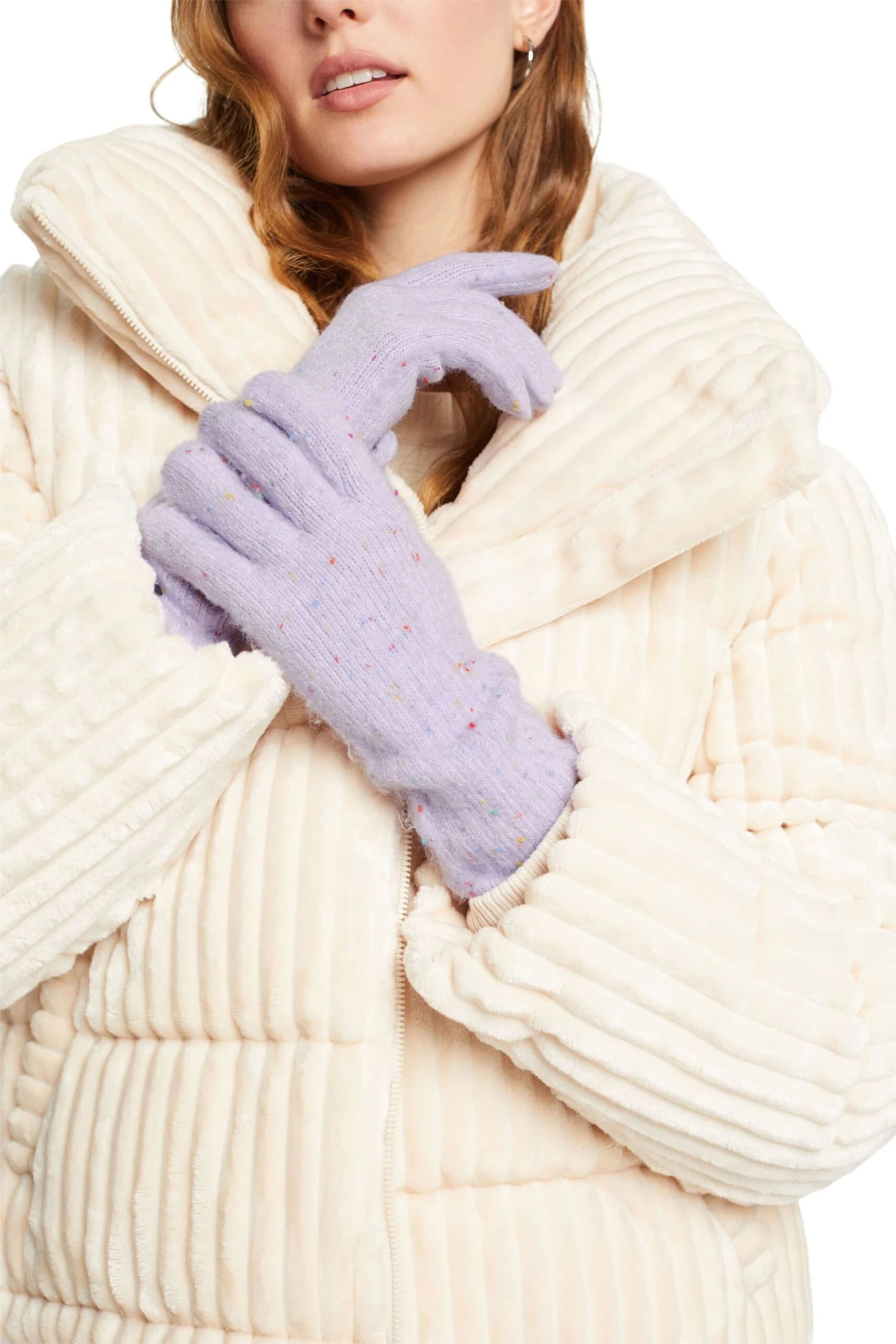 ESPRIT Strickhandschuhe Mit Bunten Sprenkeln Lilac 2 ESPRIT Strickhandschuhe Mit Bunten Sprenkeln Lilac - Image 2