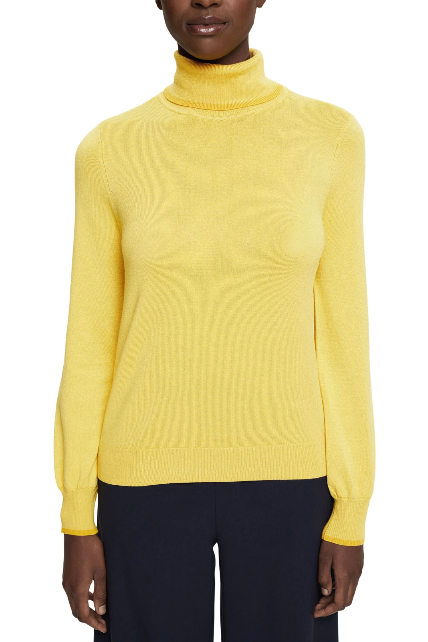 ESPRIT Strickpullover Mit Rollkragen Dusty Yellow 2 ESPRIT Strickpullover Mit Rollkragen Dusty Yellow - Image 2