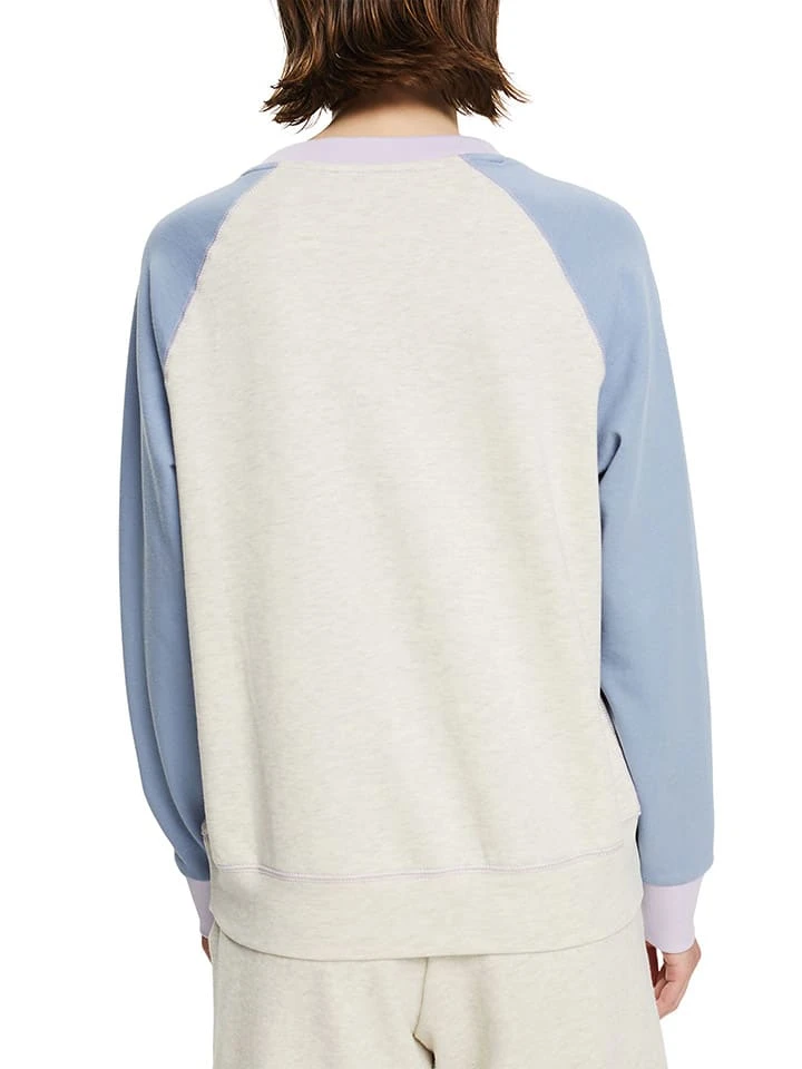 ESPRIT Sweatshirt In Creme/ Hellblau 3 ESPRIT Sweatshirt In Creme/ Hellblau - Image 3