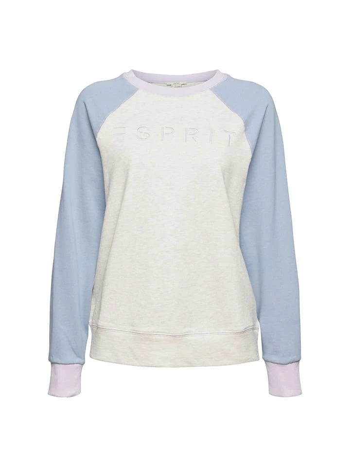 ESPRIT Sweatshirt In Creme/ Hellblau 1 ESPRIT Sweatshirt In Creme/ Hellblau
