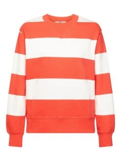 ESPRIT Sweatshirt In Rot/ Weiß