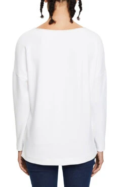 ESPRIT Sweatshirt Mit Metallic-Effekt White -Esprit Verkauf esprit sweatshirt mit metallic effekt white 2