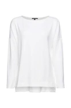 ESPRIT Sweatshirt Mit Metallic-Effekt White