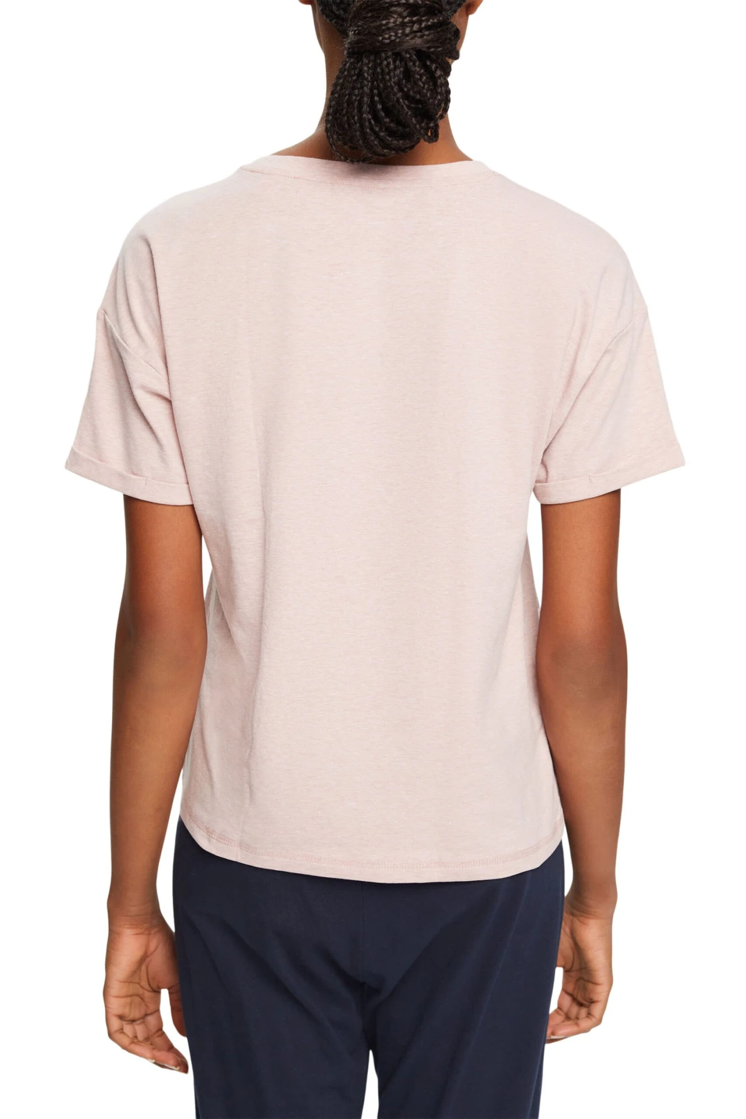 ESPRIT T-Shirt Mit Brusttasche Old Pink 3 ESPRIT T-Shirt Mit Brusttasche Old Pink - Image 3