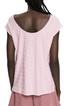 ESPRIT T-Shirt Mit Strukturstreifen Light Pink -Esprit Verkauf esprit t shirt mit strukturstreifen light pink 2